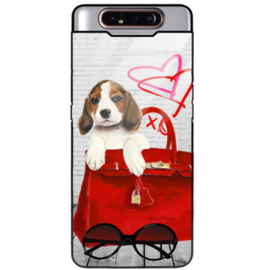 Etui Samsung GALAXY A80, Black Case Wzory ST_JODI-PEDRI Czarny - FunnyCase