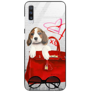 Etui Samsung GALAXY A70 / A70S, Black Case Wzory ST_JODI-PEDRI Czarny - FunnyCase