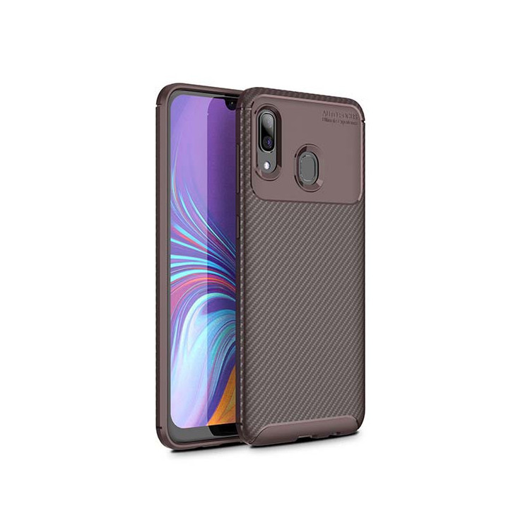 ETUI CARBON NA TELEFON HUAWEI P30 LITE BRĄZOWY