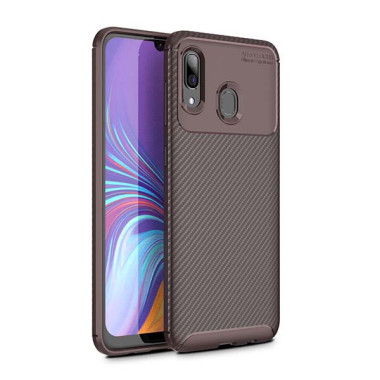 ETUI CARBON NA TELEFON SAMSUNG GALAXY A71 BRĄZOWY