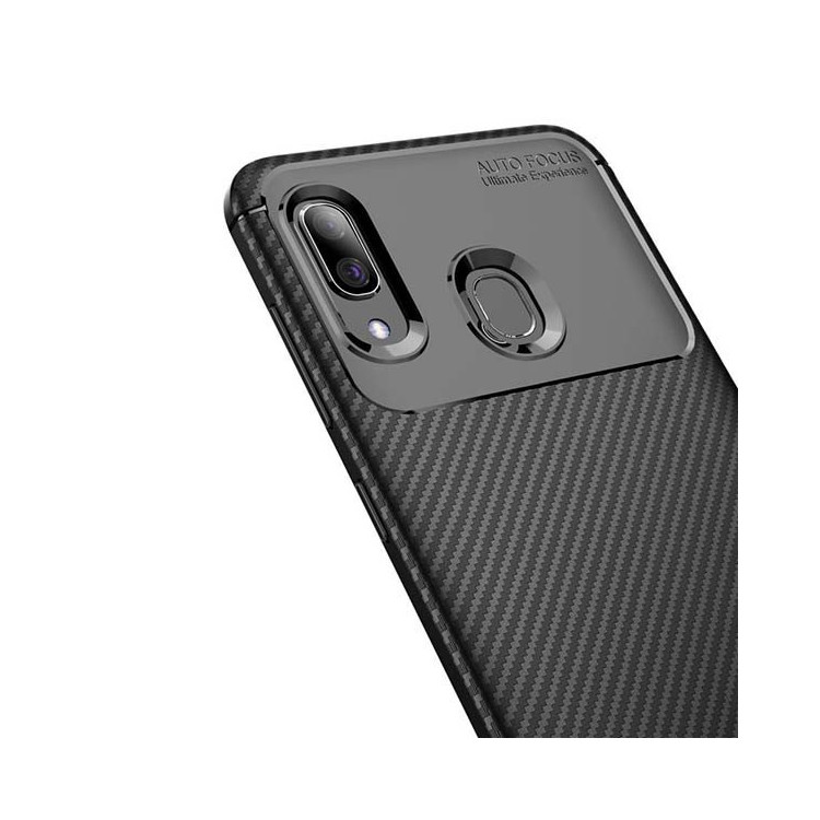 ETUI CARBON NA TELEFON HUAWEI Y7 2019 CZARNY