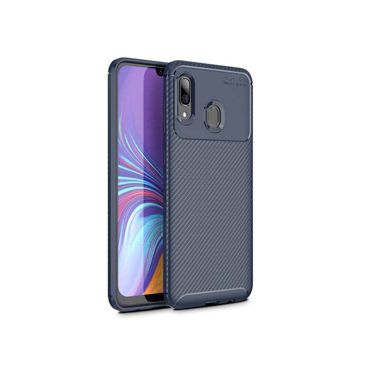 ETUI CARBON NA TELEFON HUAWEI P30 LITE GRANATOWY