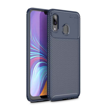 ETUI CARBON NA TELEFON HUAWEI P30 LITE GRANATOWY