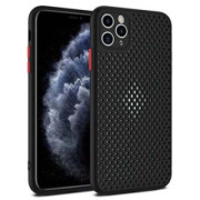 ETUI ODDYCHAJĄCE MESH NA TELEFON APPLE IPHONE XR CZARNY