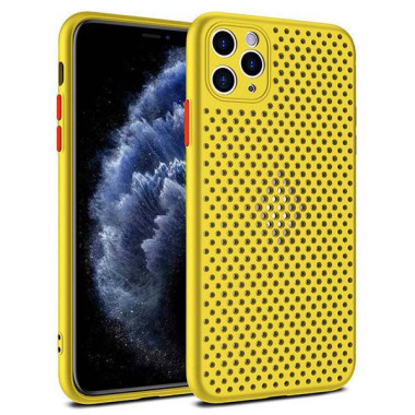 Etui Apple IPHONE XR, Etui OddychajÄ…ce Mesh Żółty - FunnyCase