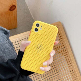 ETUI ODDYCHAJĄCE MESH NA TELEFON APPLE IPHONE XR ŻÓŁTY