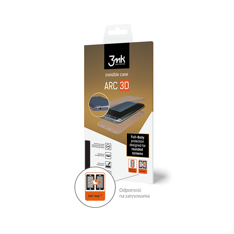 FOLIA 3mk INVISIBLE ARC 3D SAMSUNG GALAXY J3 2017 J330