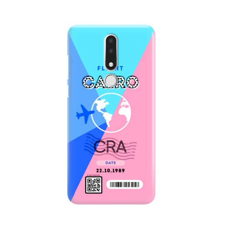 Etui Nokia 3.1 PLUS, Etui Boarding Card Wzory Transparentny - FunnyCase