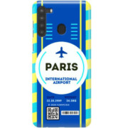 ETUI CLEAR NA TELEFON SAMSUNG GALAXY A21 BOARDING-CARD2020-1-105