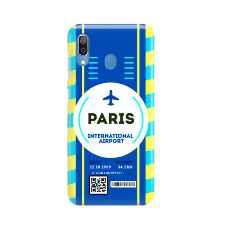 Etui Samsung GALAXY A30, Etui Boarding Card Wzory Transparentny - FunnyCase