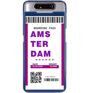 Etui Samsung GALAXY A80, Etui Boarding Card Wzory Transparentny - FunnyCase
