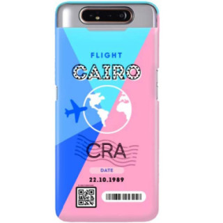 Etui Samsung GALAXY A80, Etui Boarding Card Wzory Transparentny - FunnyCase