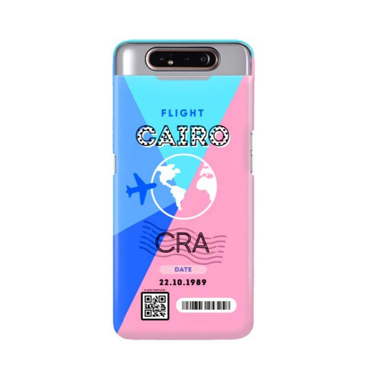 Etui Samsung GALAXY A80, Etui Boarding Card Wzory Transparentny - FunnyCase
