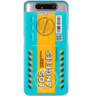 Etui Samsung GALAXY A80, Etui Boarding Card Wzory Transparentny - FunnyCase