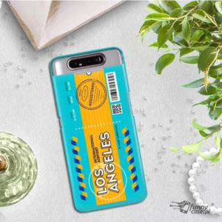 Etui Samsung GALAXY A80, Etui Boarding Card Wzory Transparentny - FunnyCase