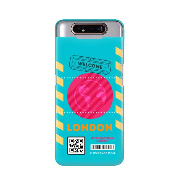 Etui Samsung GALAXY A80, Etui Boarding Card Wzory Transparentny - FunnyCase