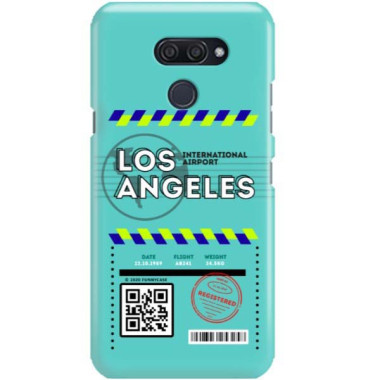 Etui Lg K50 / Q60, Etui Boarding Card Wzory Transparentny - FunnyCase