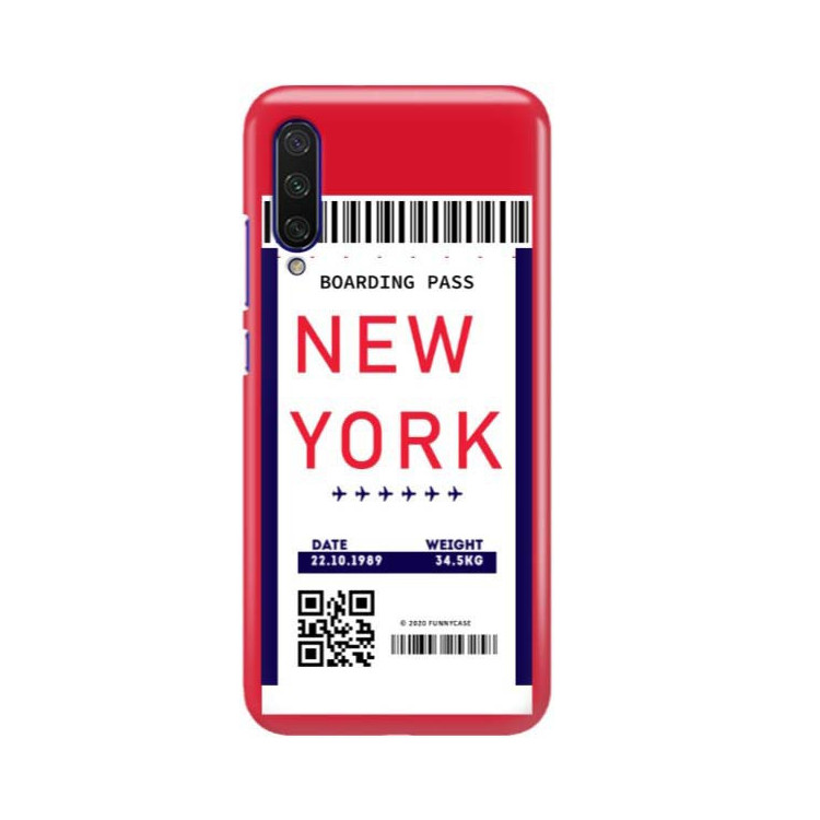 Etui Xiaomi MI A3 LITE, Etui Boarding Card Wzory Transparentny - FunnyCase
