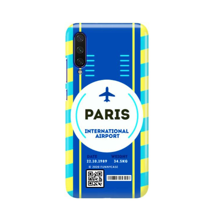 Etui Xiaomi MI A3 LITE, Etui Boarding Card Wzory Transparentny - FunnyCase