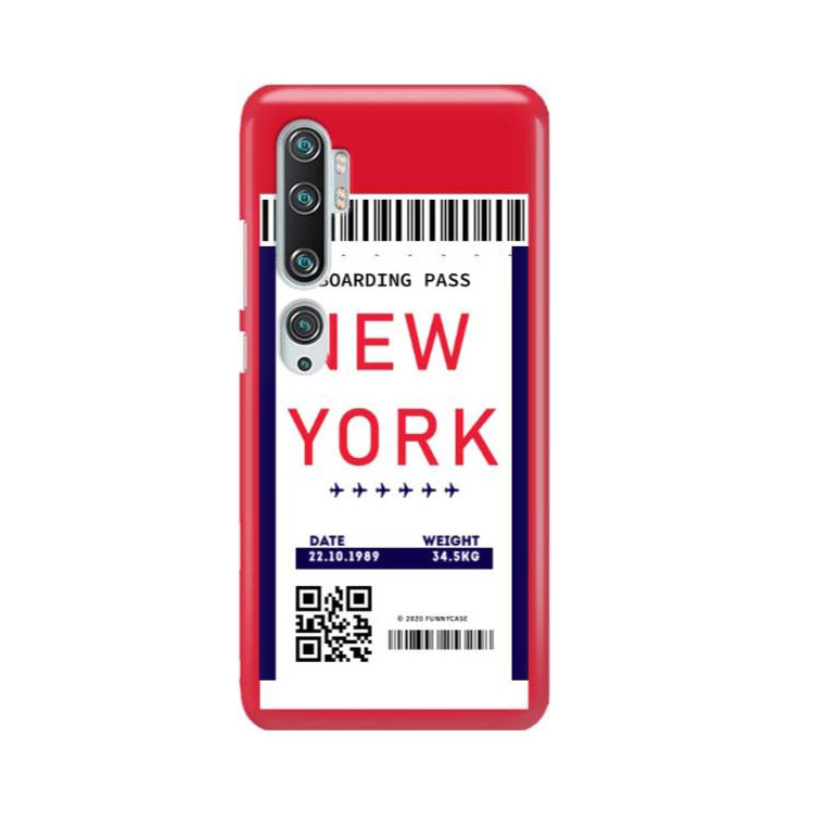 Etui Xiaomi MI NOTE 10, Etui Boarding Card Wzory Transparentny - FunnyCase