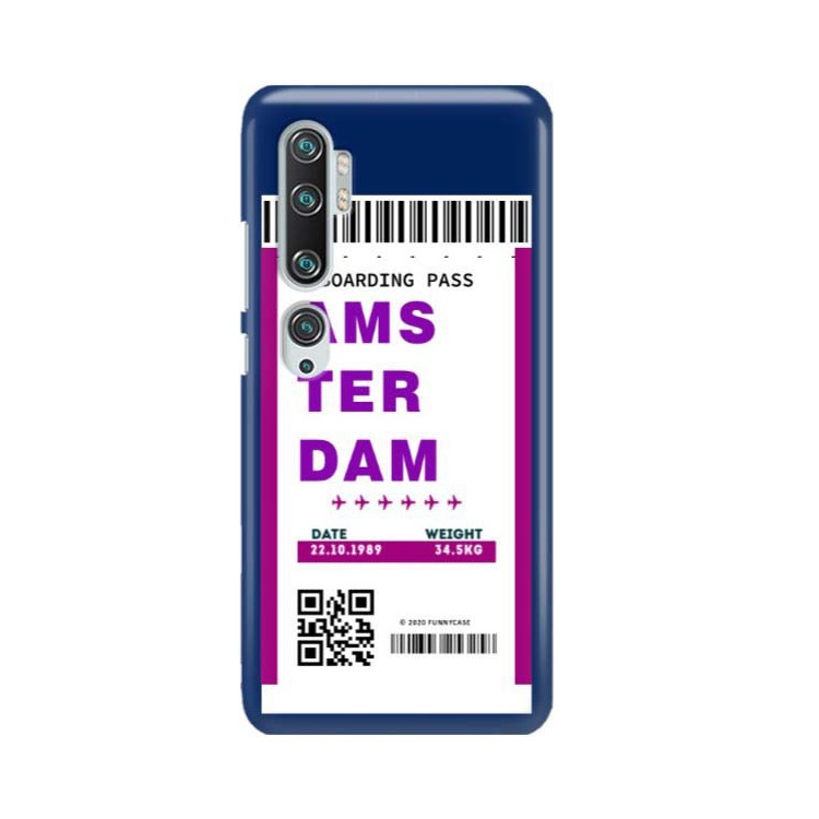 Etui Xiaomi MI NOTE 10, Etui Boarding Card Wzory Transparentny - FunnyCase