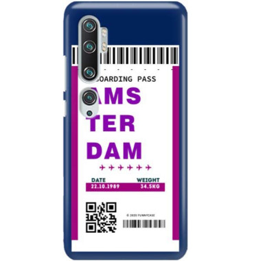Etui Xiaomi MI NOTE 10, Etui Boarding Card Wzory Transparentny - FunnyCase