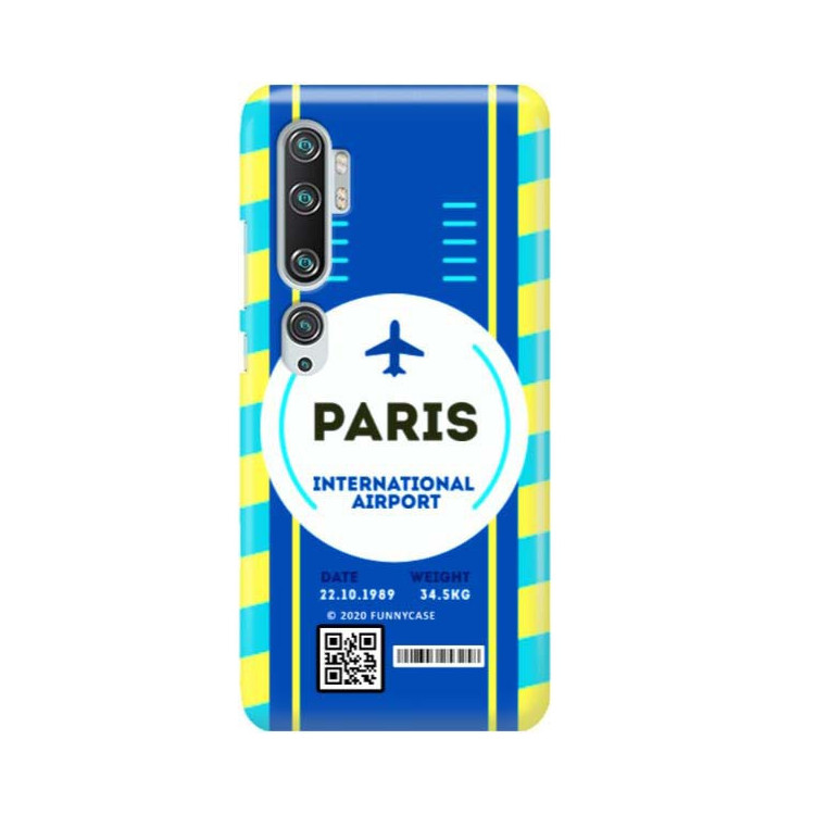 Etui Xiaomi MI NOTE 10, Etui Boarding Card Wzory Transparentny - FunnyCase