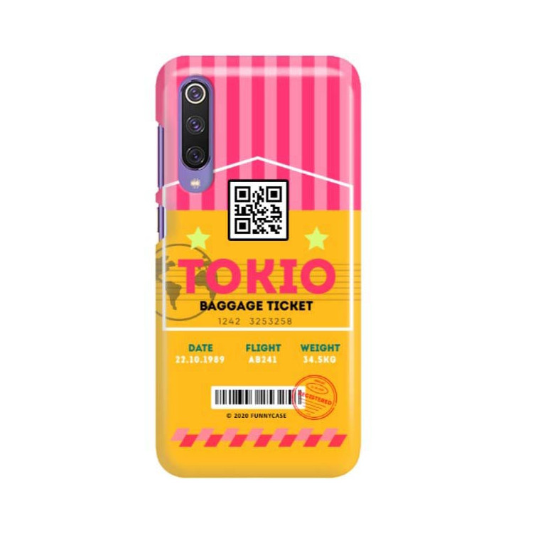 Etui Xiaomi MI9 SE, Etui Boarding Card Wzory Transparentny - FunnyCase