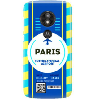Etui Motorola MOTO E5 PLUS, Etui Boarding Card Wzory Transparentny - FunnyCase
