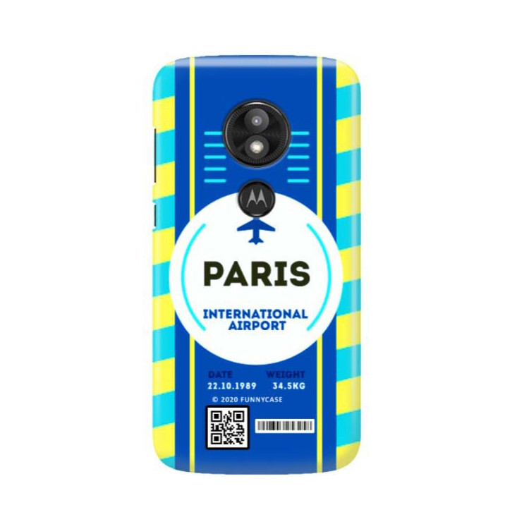 Etui Motorola MOTO E5 PLUS, Etui Boarding Card Wzory Transparentny - FunnyCase
