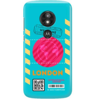Etui Motorola MOTO E5 PLUS, Etui Boarding Card Wzory Transparentny - FunnyCase