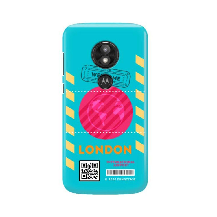 Etui Motorola MOTO E5 PLUS, Etui Boarding Card Wzory Transparentny - FunnyCase
