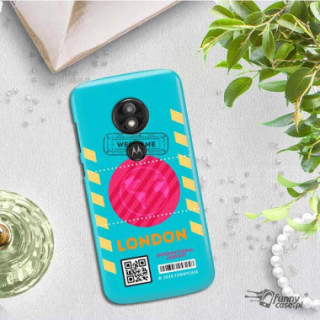 Etui Motorola MOTO E5 PLUS, Etui Boarding Card Wzory Transparentny - FunnyCase