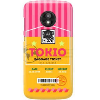 Etui Motorola MOTO E5 PLUS, Etui Boarding Card Wzory Transparentny - FunnyCase