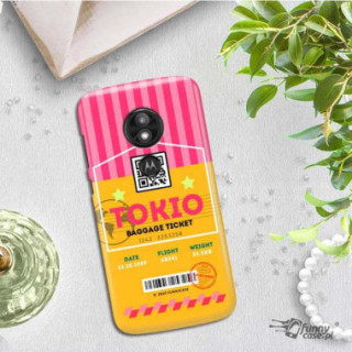 Etui Motorola MOTO E5 PLUS, Etui Boarding Card Wzory Transparentny - FunnyCase