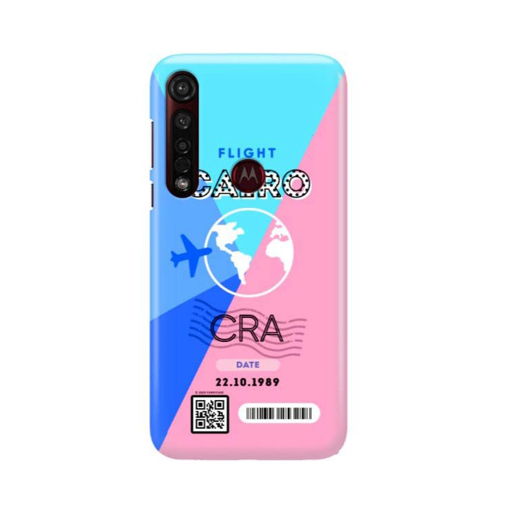 Etui Motorola MOTO G8 PLUS, Etui Boarding Card Wzory Transparentny - FunnyCase