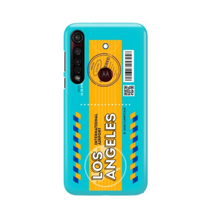 Etui Motorola MOTO G8 PLUS, Etui Boarding Card Wzory Transparentny - FunnyCase