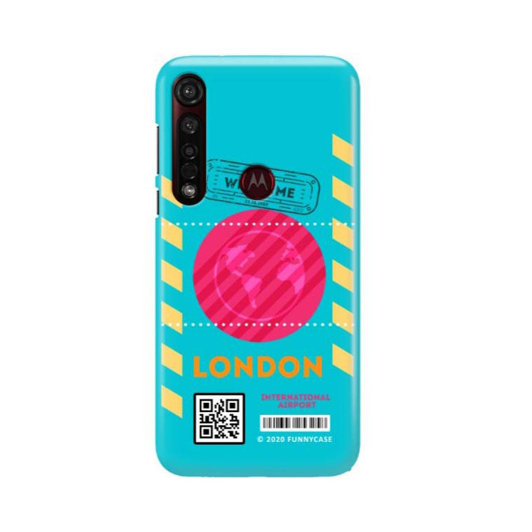 Etui Motorola MOTO G8 PLUS, Etui Boarding Card Wzory Transparentny - FunnyCase