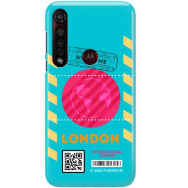 Etui Motorola MOTO G8 PLUS, Etui Boarding Card Wzory Transparentny - FunnyCase