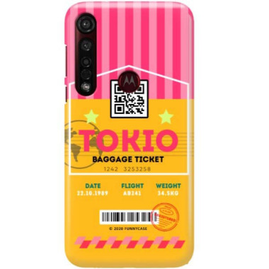 Etui Motorola MOTO G8 PLUS, Etui Boarding Card Wzory Transparentny - FunnyCase
