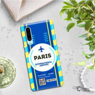 Etui Huawei P30, Etui Boarding Card Wzory Transparentny - FunnyCase