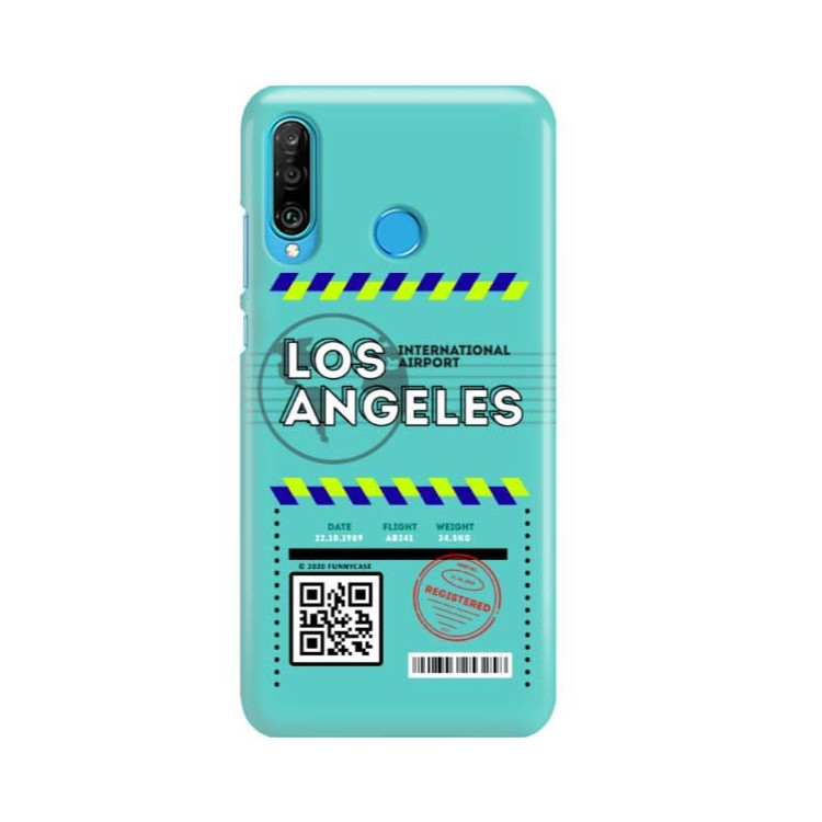 Etui Huawei P30 LITE, Etui Boarding Card Wzory Transparentny - FunnyCase