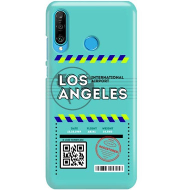 Etui Huawei P30 LITE, Etui Boarding Card Wzory Transparentny - FunnyCase