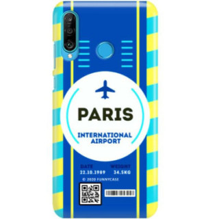 Etui Huawei P30 LITE, Etui Boarding Card Wzory Transparentny - FunnyCase