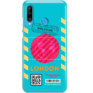 Etui Huawei P30 LITE, Etui Boarding Card Wzory Transparentny - FunnyCase