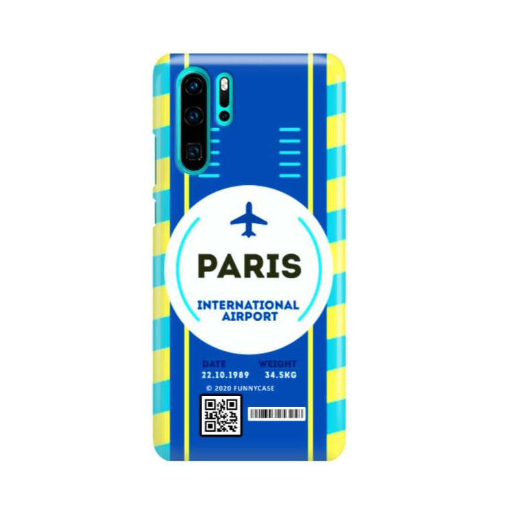 Etui Huawei P30 PRO, Etui Boarding Card Wzory Transparentny - FunnyCase