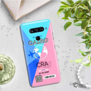 Etui Lg V40, Etui Boarding Card Wzory Transparentny - FunnyCase