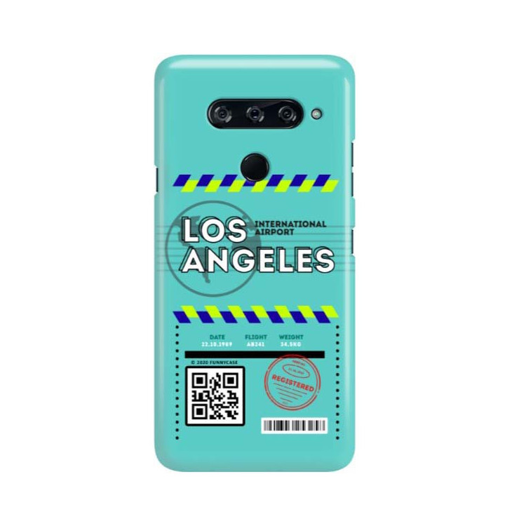 Etui Lg V40, Etui Boarding Card Wzory Transparentny - FunnyCase