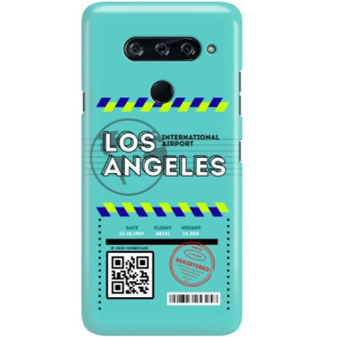 Etui Lg V40, Etui Boarding Card Wzory Transparentny - FunnyCase