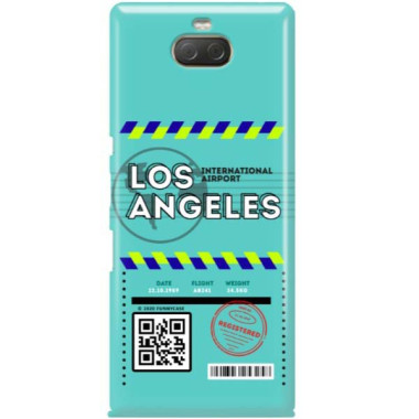 Etui Sony XPERIA 10, Etui Boarding Card Wzory Transparentny - FunnyCase